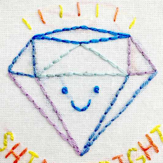 Diamond 4-inch embroidery kit