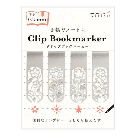 Midori Clip Bookmarker Flowers