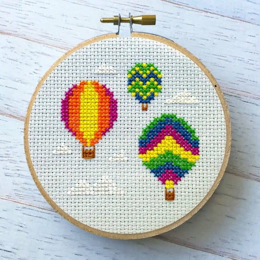 Hot Air Balloon Counted Cross Stitch Kit