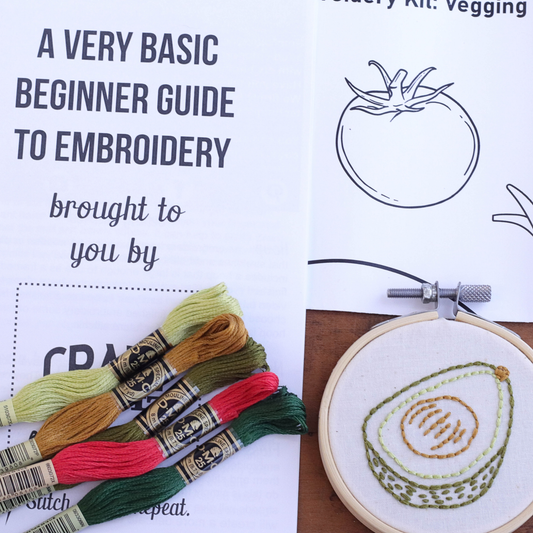 Vegging Out Mini Embroidery Kit