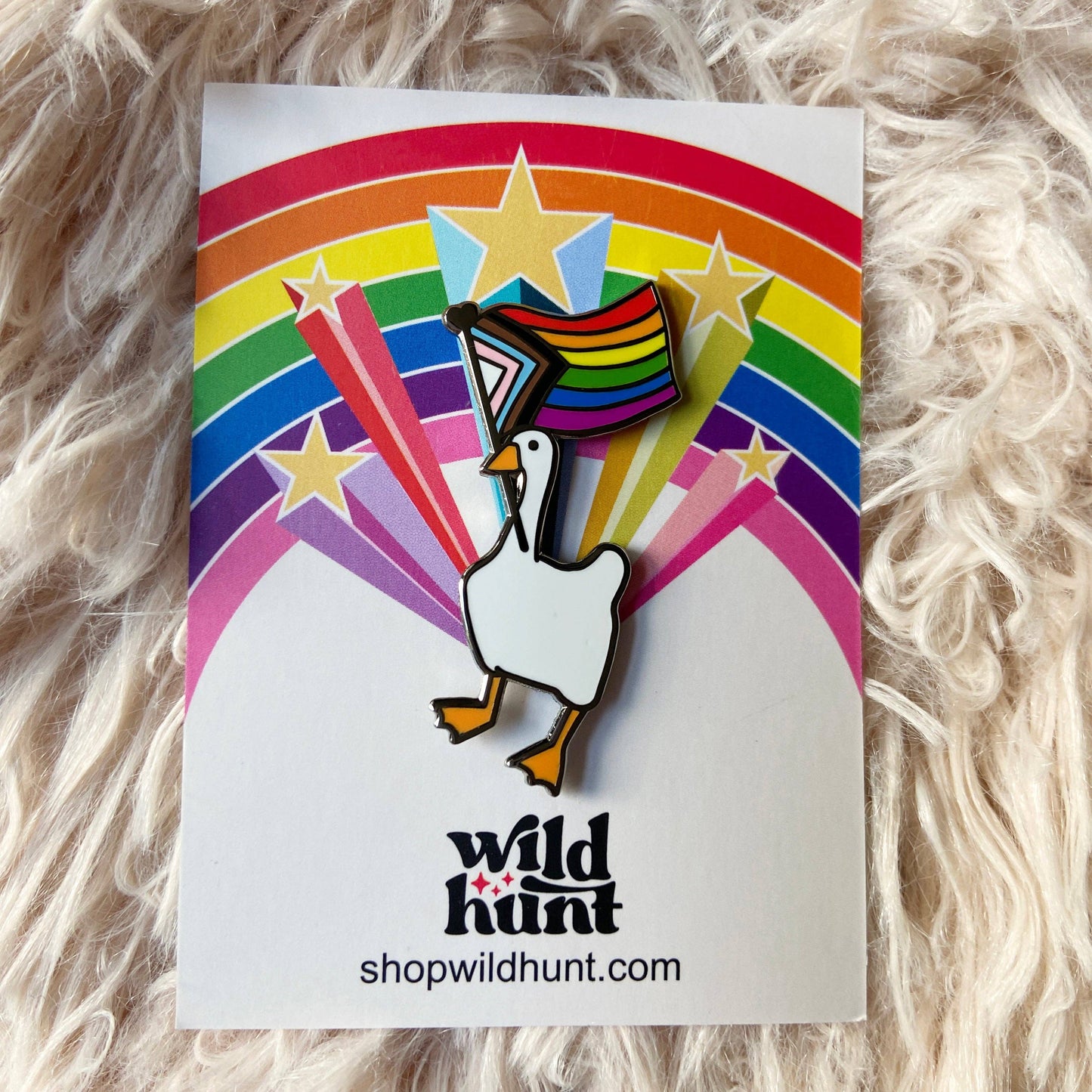 Gay as a Goose Enamel Pin