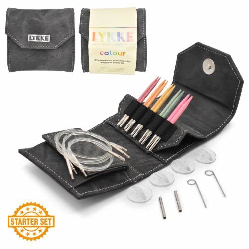 Lykke color 3.5 inch interchangeable starter knitting needle set