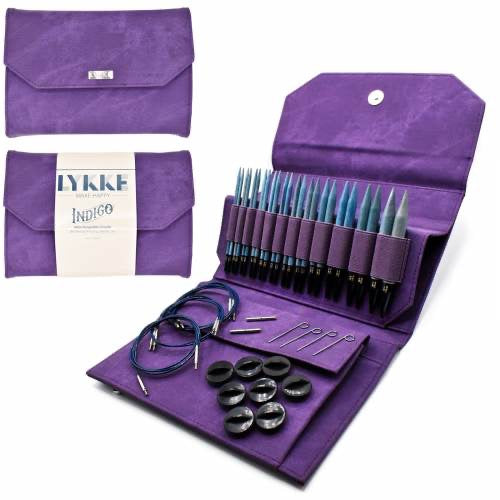 LYKKE CRAFTS Indigo 5" Interchangeable Needles Set violet denim