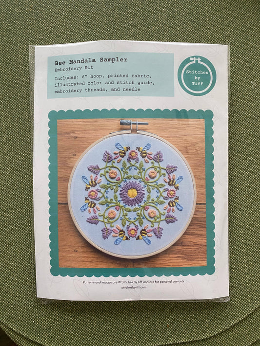 Bee Mandala Sampler Craft DIY Embroidery Kit