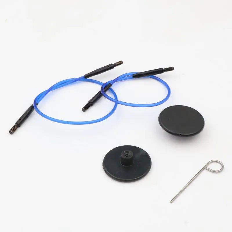 KnitPro - Blue Nylon Cable Set for Denim Indigo Mini IC Needles