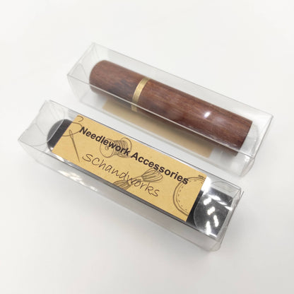 Wooden needle case for organizing various needles