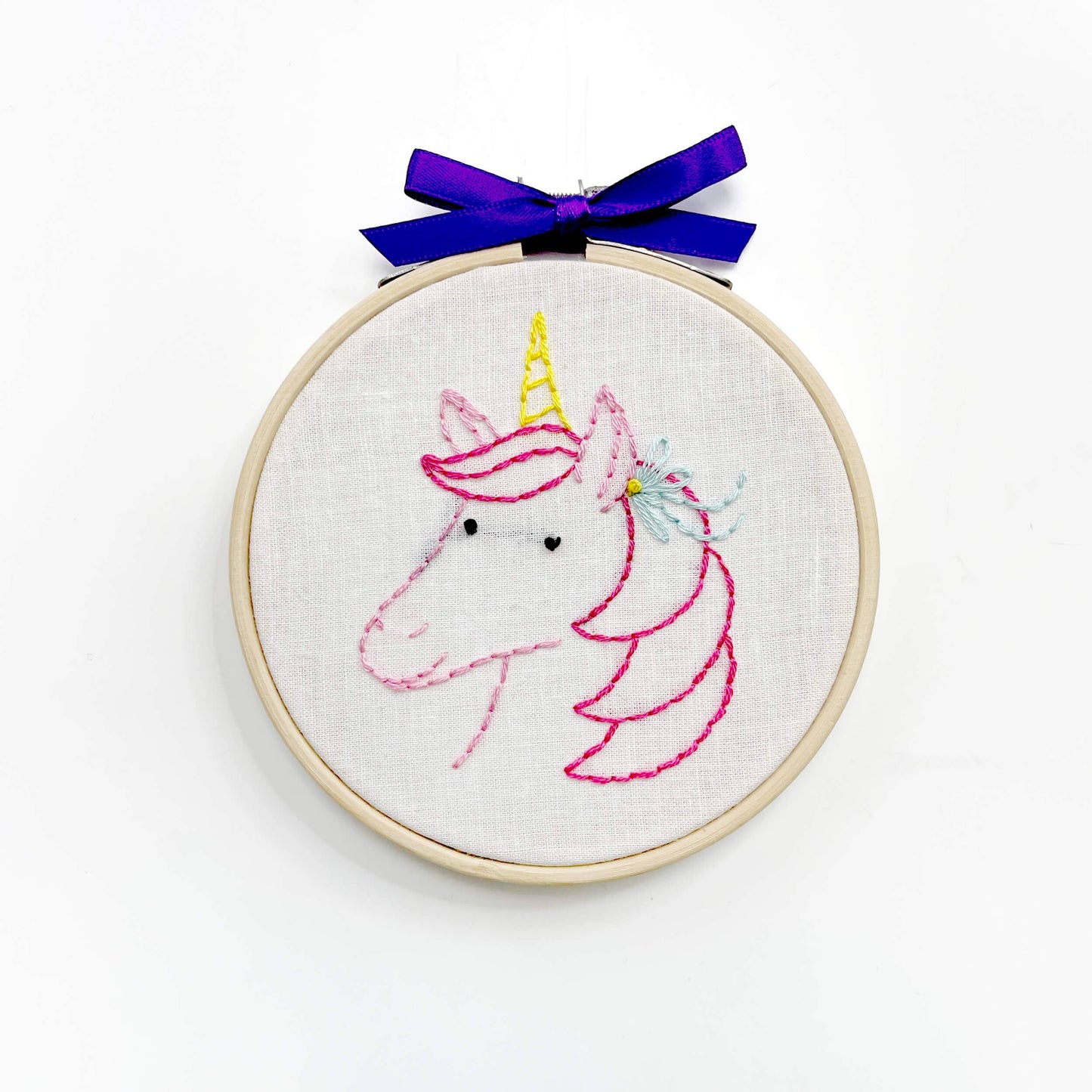Unicorn 4-inch embroidery kit