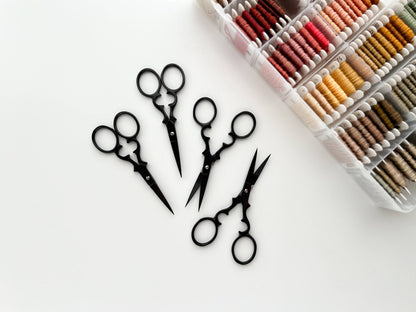 Vintage embroidery scissors, small needlecraft scissors