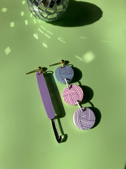 Hooked on Yarn Earrings