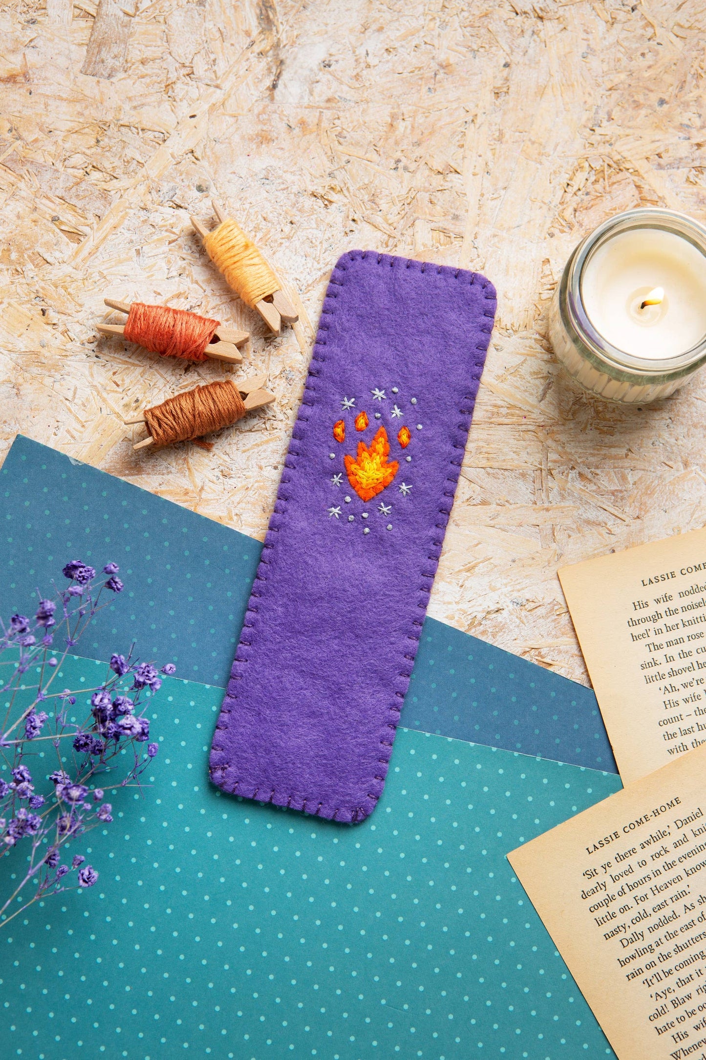 Dragon Bookmark Felt Craft Kit | Beginner Kit for Adults