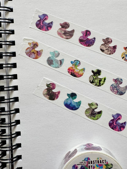 Abstract Rainbow Ducks Washi Tape