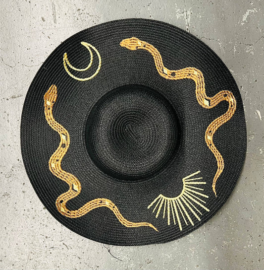 Floppy Sun Hat - XL Brim - Western Snakes