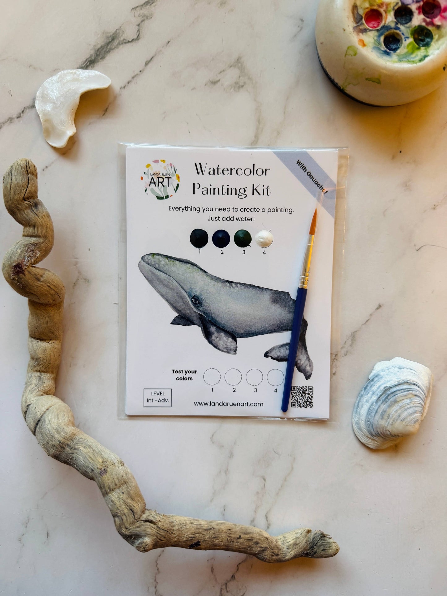 Whale Watercolor Kit