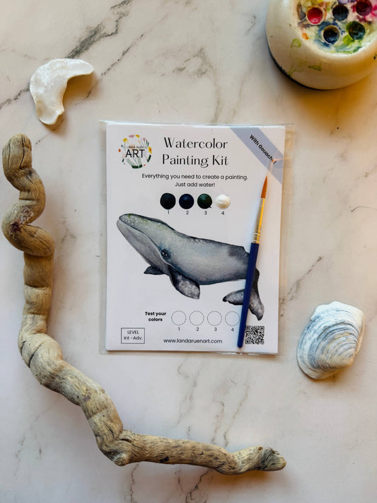 Whale Watercolor Kit