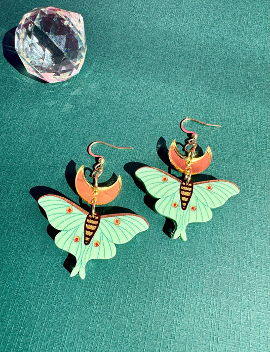 Lunar Moth Earrings