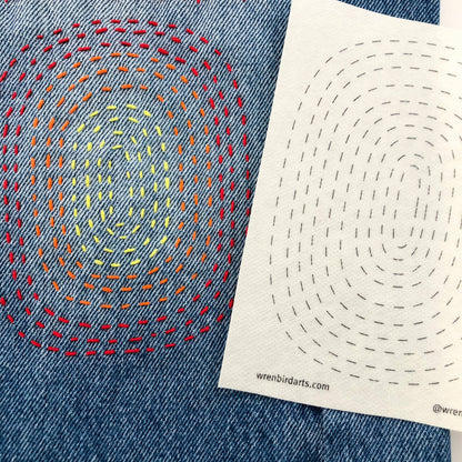 Washable Mending Transfers #5 Lavender Patterns