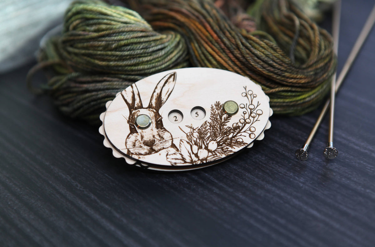 Rabbit in Forest Knitting and Crochet Row Counter