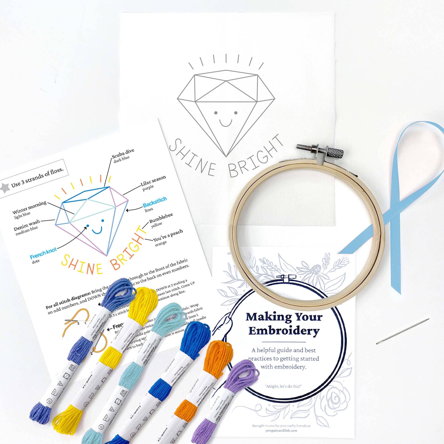 Diamond 4-inch embroidery kit