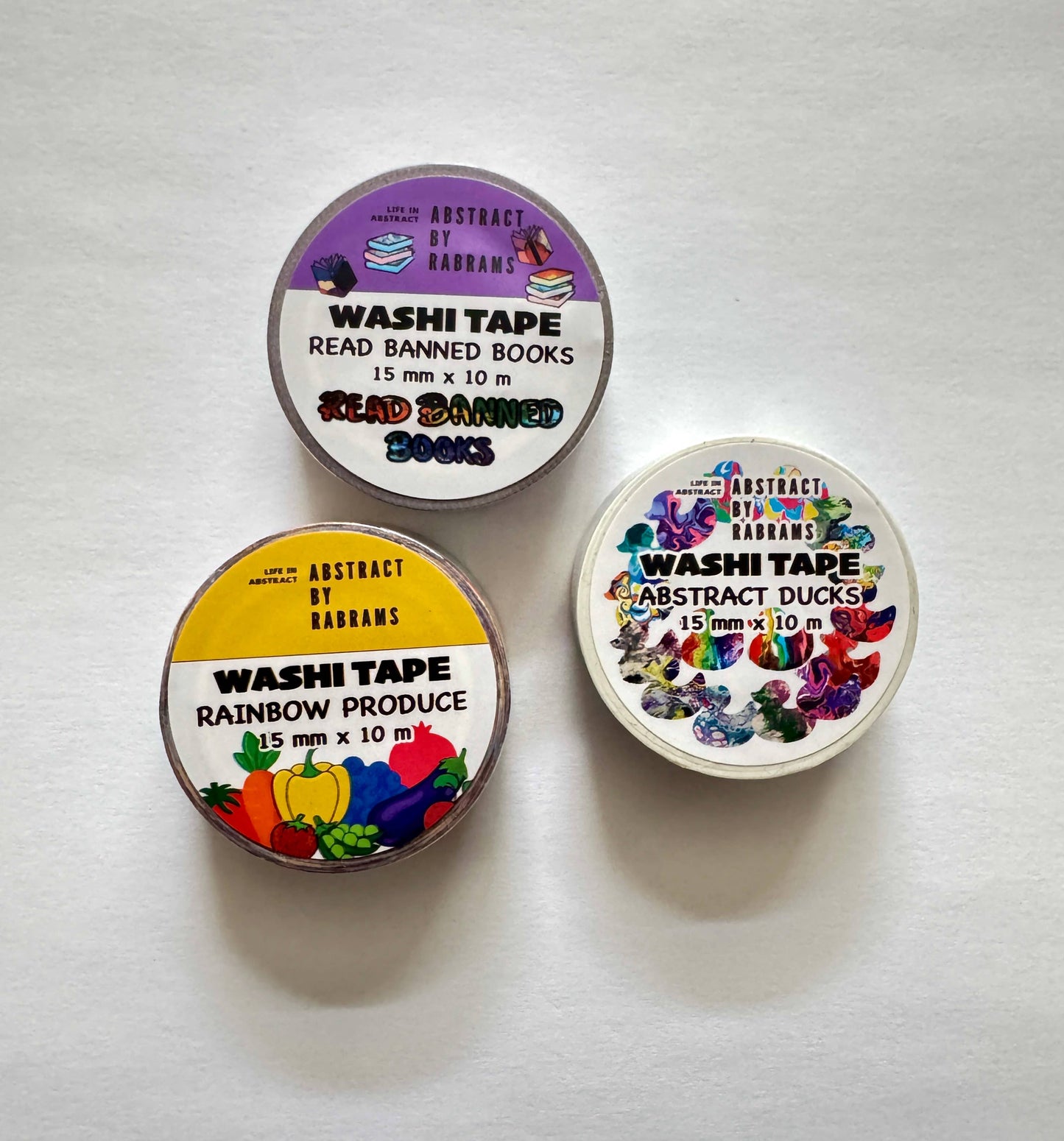Abstract Rainbow Ducks Washi Tape
