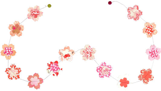 5ft  Paper Garland, Sakura blossoms