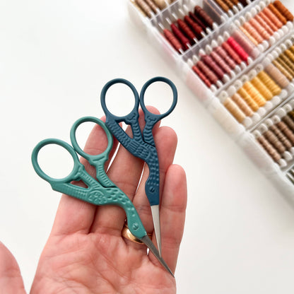 Bird scissors, small sewing scissors, stork scissors