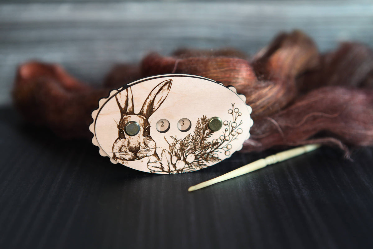 Rabbit in Forest Knitting and Crochet Row Counter