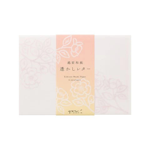 Midori Watermark Flower Envelopes