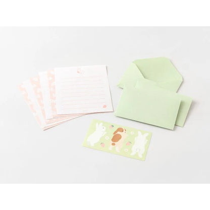 Mini letter and sticker set Hungry Rabbits