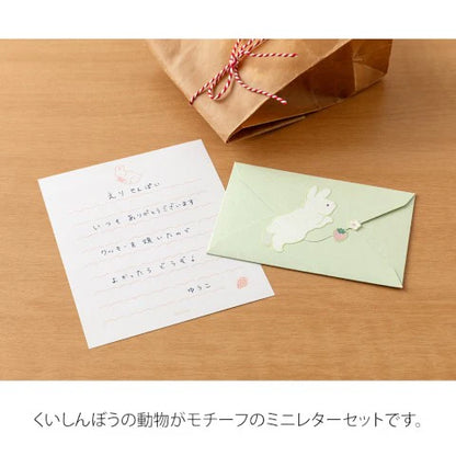 Mini letter and sticker set Hungry Rabbits
