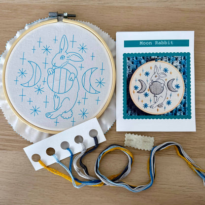 Moon Rabbit Mid-Autumn Festival Craft DIY Embroidery Kit