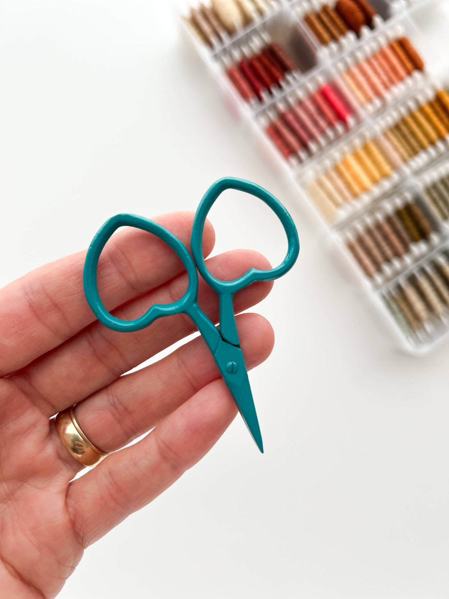 Small Heart scissors, tiny embroidery scissors, little snips