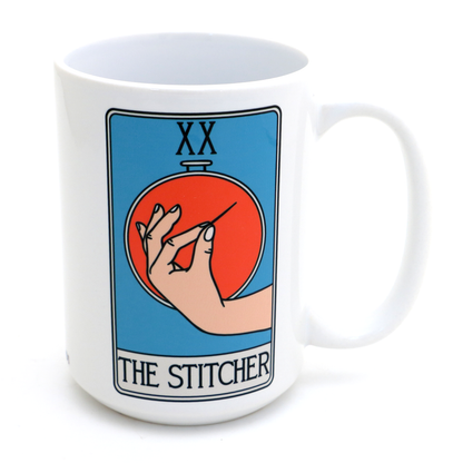 The Stitcher Tarot Card 15oz Sewing Mug