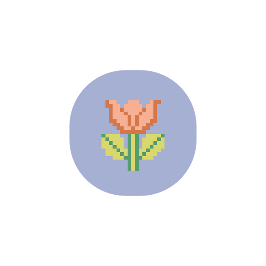 Tulip 1.75" Round Mini Needlepoint Canvas