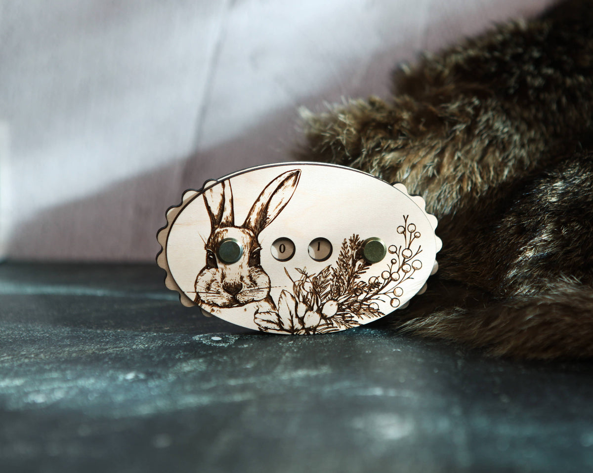 Rabbit in Forest Knitting and Crochet Row Counter