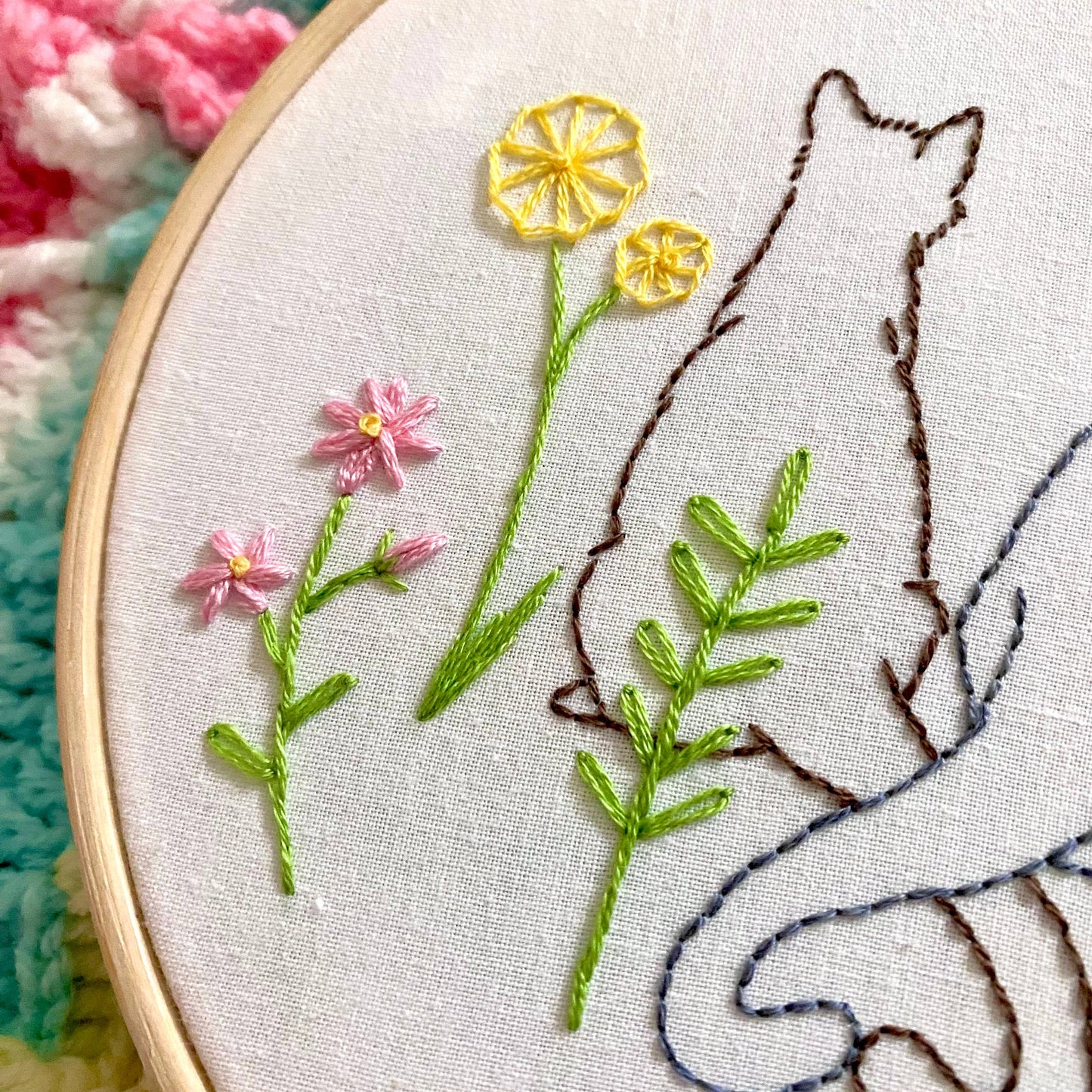 Purr of Heart Cat Craft DIY Embroidery Kit