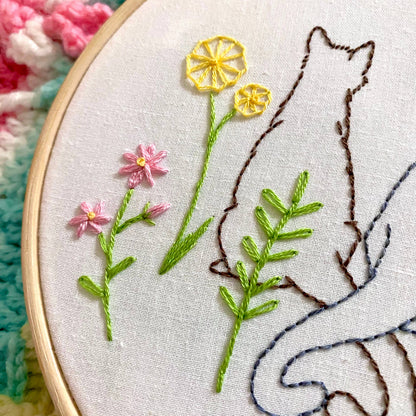 Purr of Heart Cat Craft DIY Embroidery Kit
