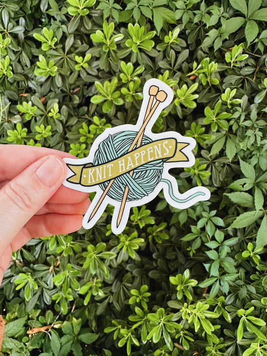 Knit Happens Sticker