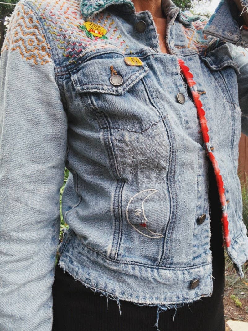 Sashiko Inspired Mending Rice Stitch Diamonds Full Sheet