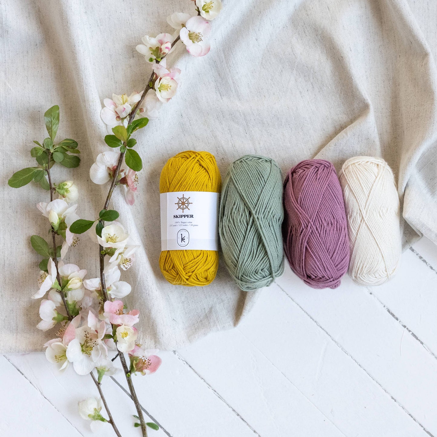 Skipper: sport weight un-mercerized cotton yarn