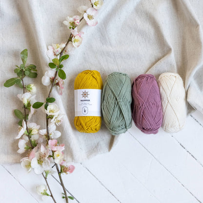 Skipper: sport weight un-mercerized cotton yarn