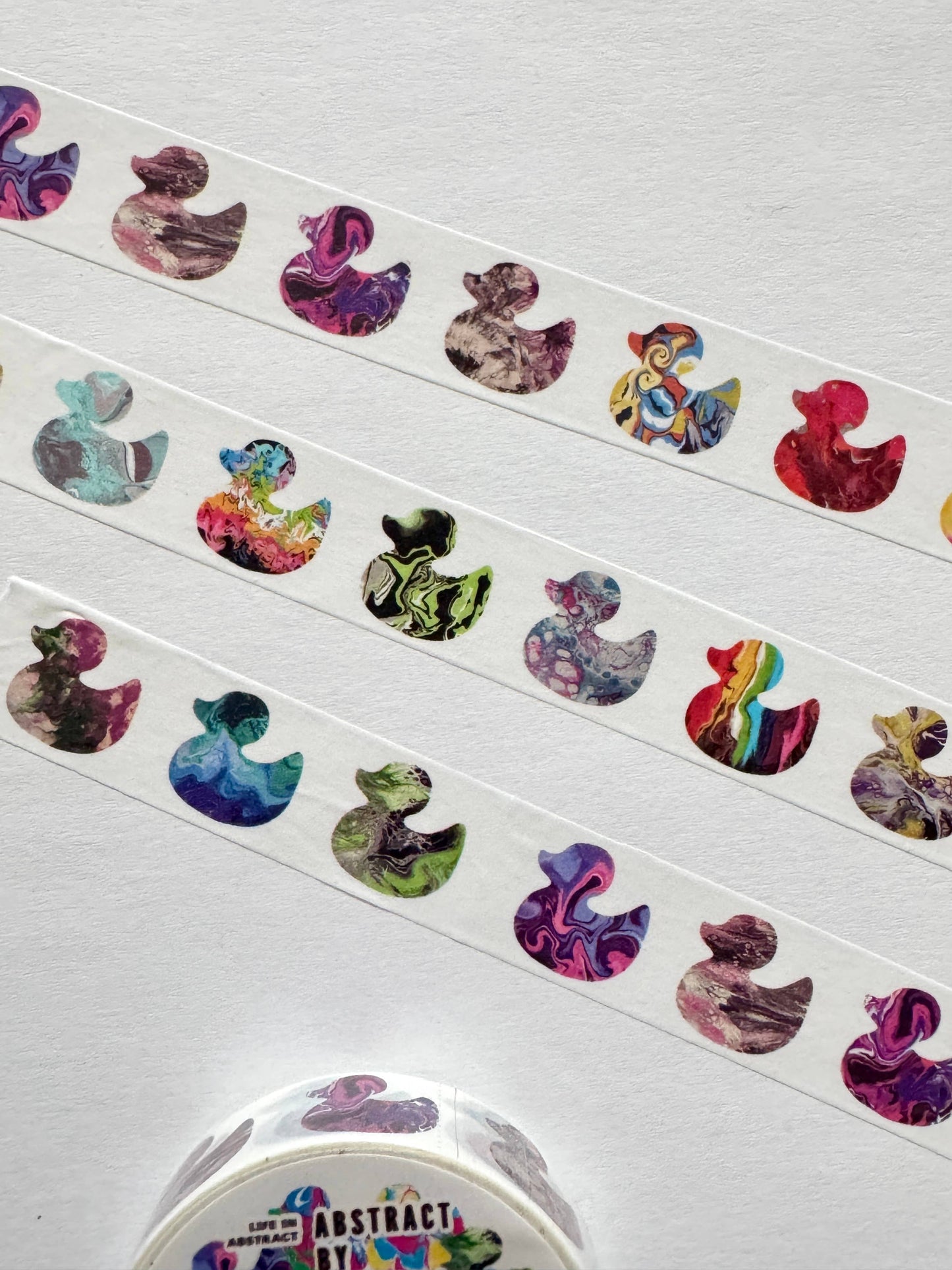 Abstract Rainbow Ducks Washi Tape