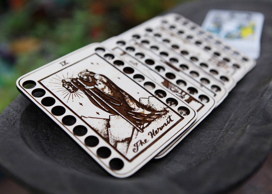Death Tarot Card Embroidery Floss Holder