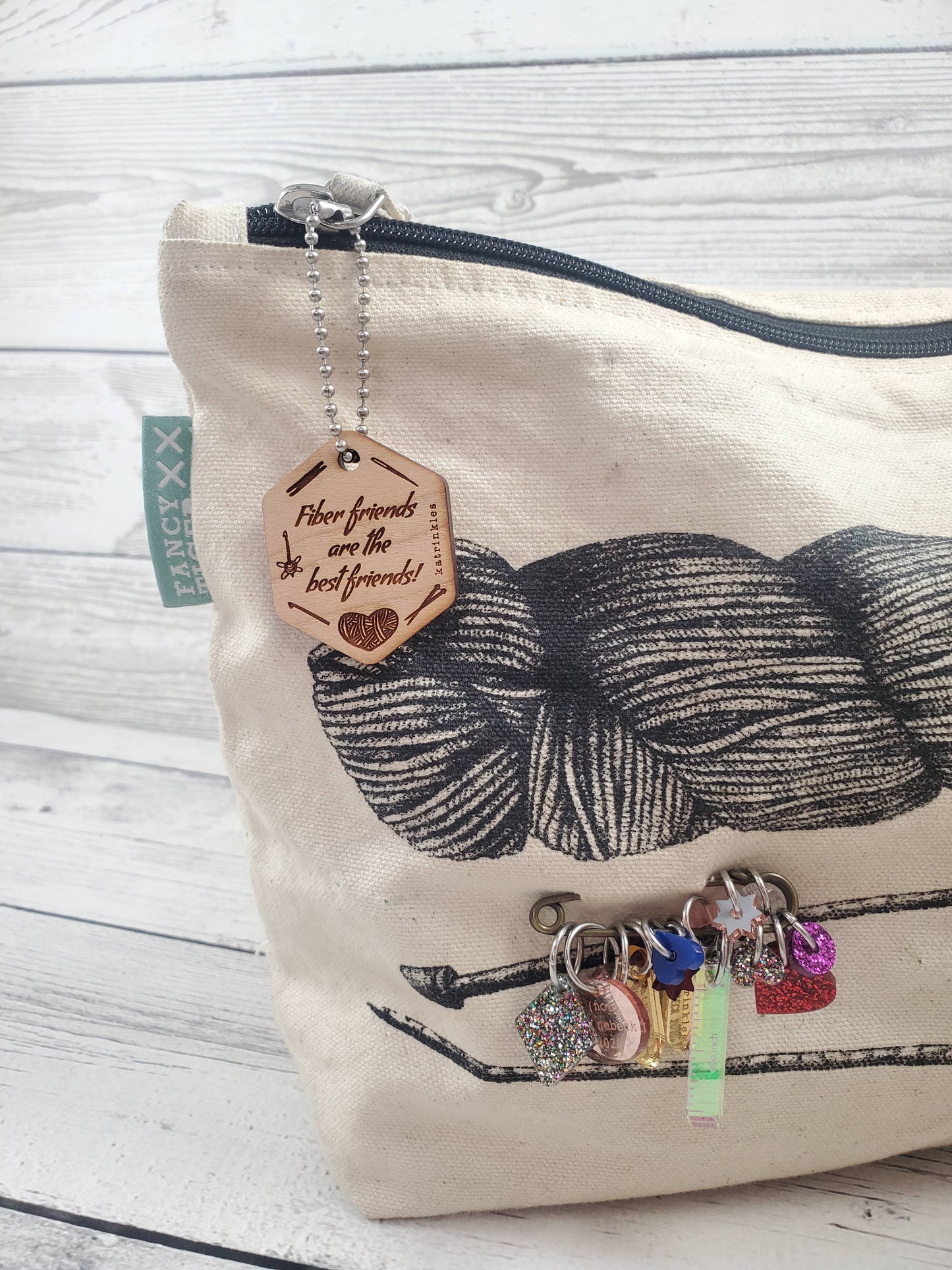 Fiber friends are the best friends! Project Bag Tag - Single