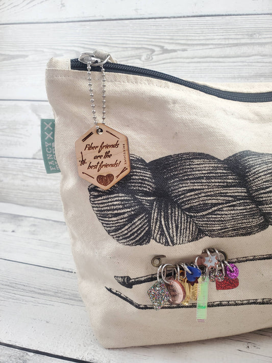 Fiber friends are the best friends! Project Bag Tag - Single