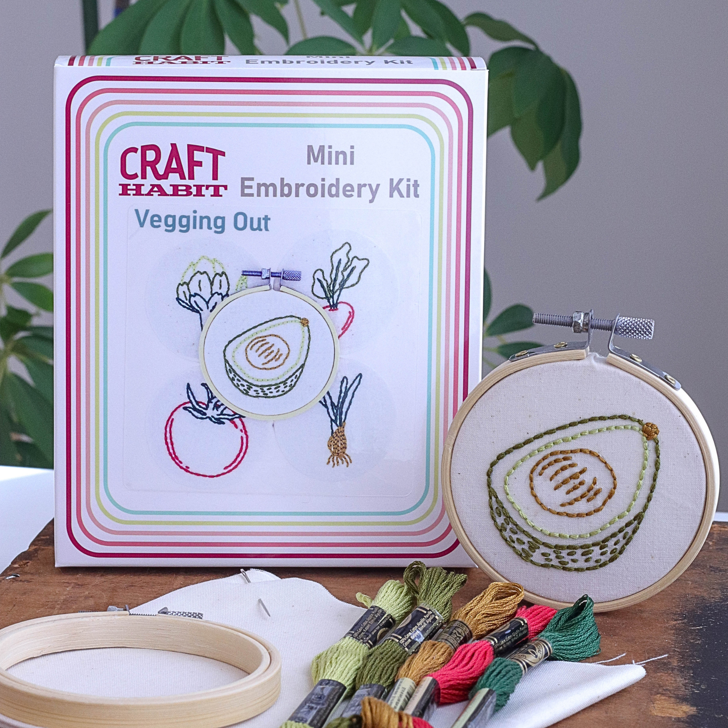 Vegging Out Mini Embroidery Kit