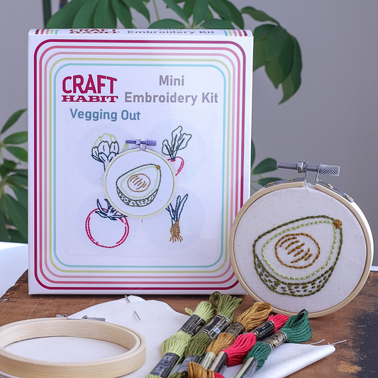 Vegging Out Mini Embroidery Kit