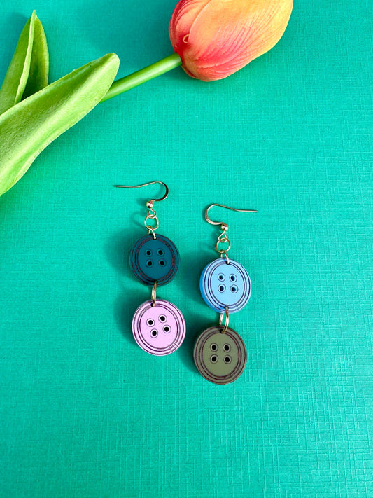 Button Earrings