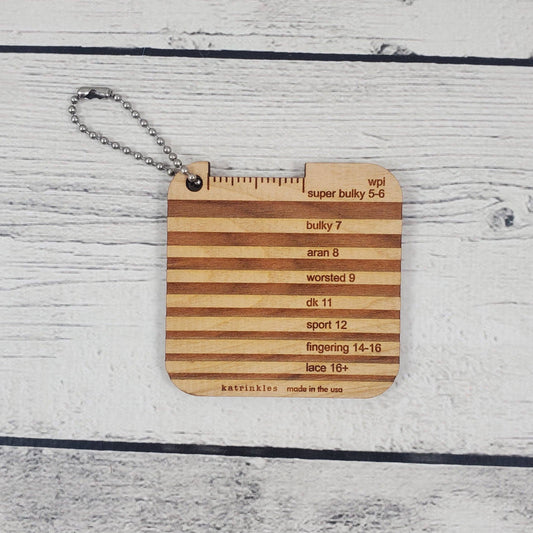 WPI Yarn Gauge with Lines Mini Tool