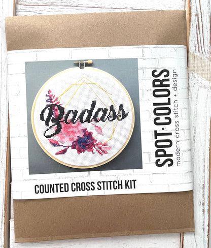Badass Counted Cross Stitch diy kit