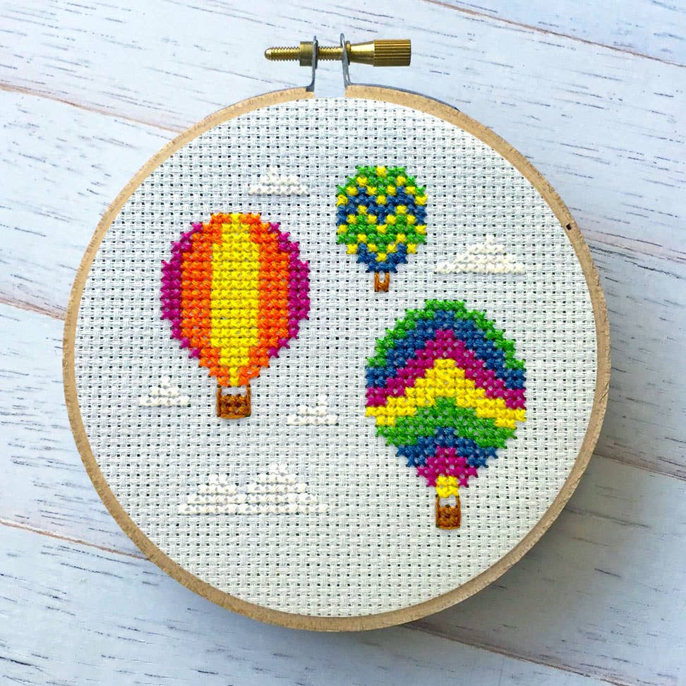 Hot Air Balloon Counted Cross Stitch Kit